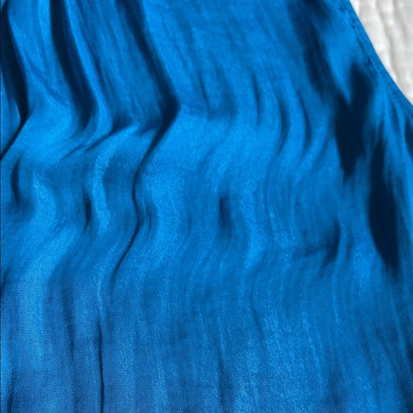 Joie Teal blue keyhole Sleeveless Blouse - Picture 6 of 7